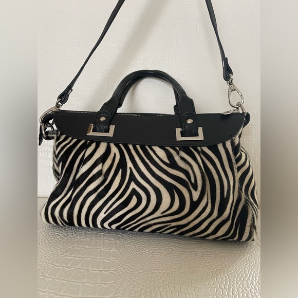 zebra hide leather bag - Picture 4 of 8